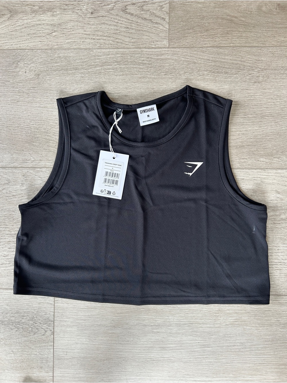 Gymshark Black Cropped Muscle Tank Top